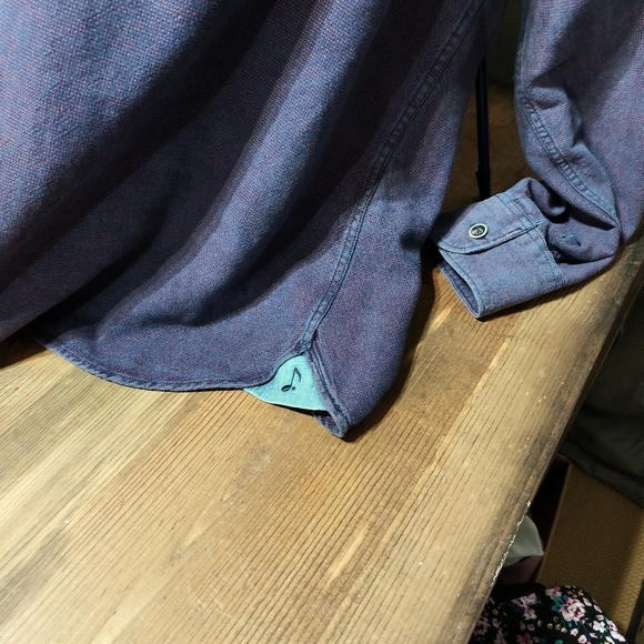 Men's Purple Button-Up Shirt 32 Bar Blues "Bluescape" Size Large - Picture 3 of 7